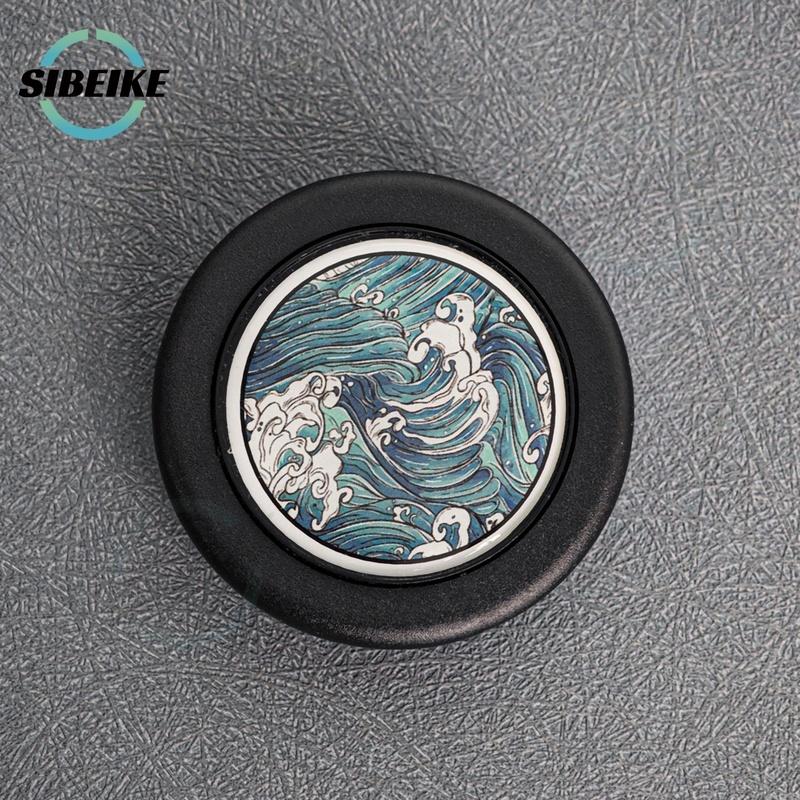 JDM Sea Waves Style Horn Button Racing Sports Steering Wheel Horn Push Cover Button