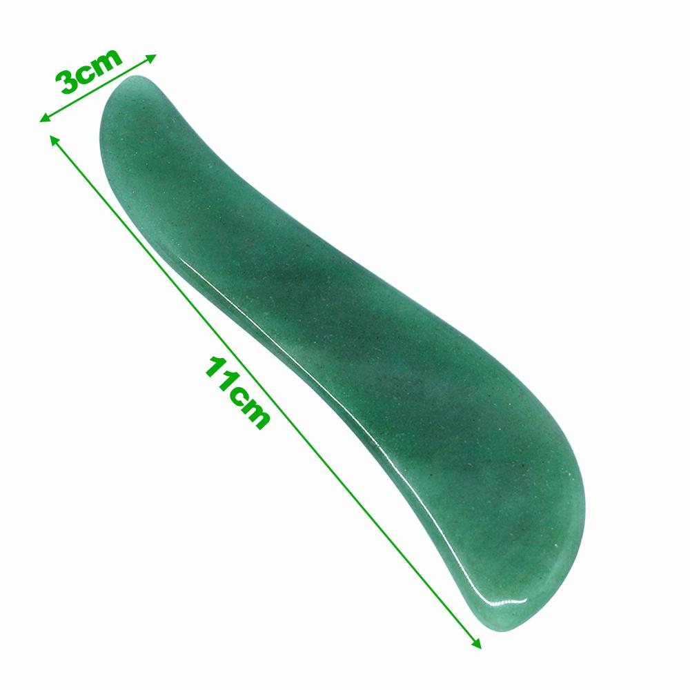 New Massage Tool Guasha Board Natural Green Jade Scraping Plate Scraper Stone Massager Thin Slimming Face