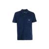 Polo SS23 Solid Color Logo Embroidered Straight Fit Short Sleeve Polo Shirt Men Tops Blue 710901044S-003