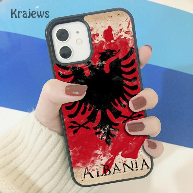 Мягкий чехол для телефона с баннером орла албанского флага для iPhone 14 5 SE 6s 7 8 plus X XR XS 11 12 13 pro max Samsung S21 S22 ultra