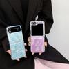Новый складной чехол Zflip6 для Samsung Zflod5 Flip Цветной капельный клей W24flip Бант