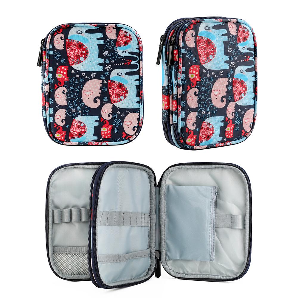 Двухслойная сумка на молнии для вязальных инструментов