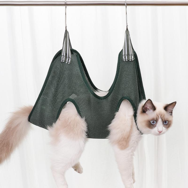 Cat Grooming Hammock Nail Cutting Anti Scratch Bite Fixed Bag Puppy Trimming Restraint Bag Pet Beauty Hanging Pet Supplies