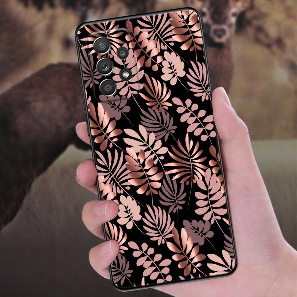Розовый Блестящий Чехол для Телефона с Сердечками и Травой для Samsung Galaxy A57 A56 A37 A55 A36 A26 A54 A52 A35 A34 A17 A16 A15 A07