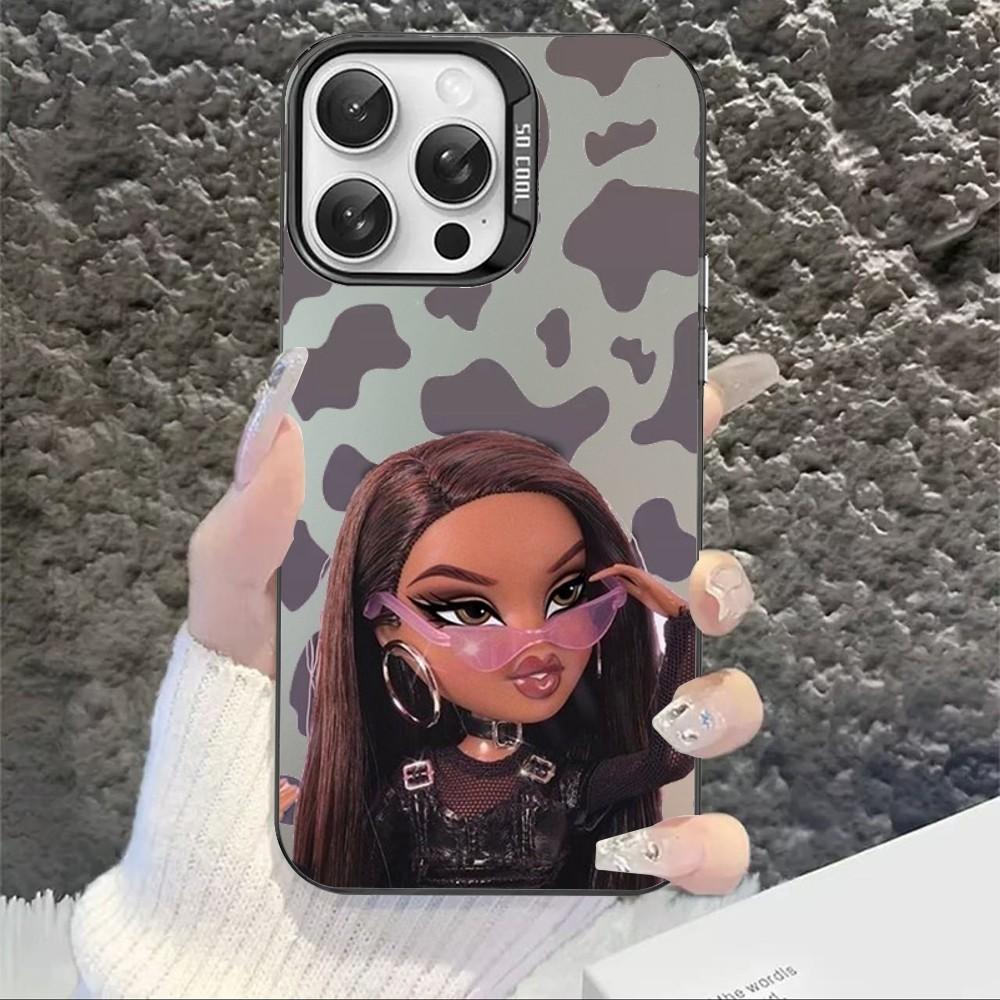 Милый Чехол для Телефона Bratz с Куклой для iPhone 16 15 14 13 12 11 Pro Max X XR XSMAX 8 7 Plus Матовый Ударопрочный Задний Чехол