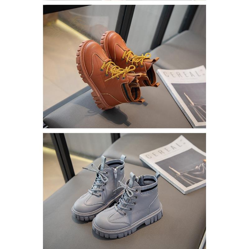 Новые модные ботинки Martin для мальчиков, детские повседневные ботинки с мягкой подошвой, короткие ботинки для детей среднего и старшего возраста, ботинки для начальной школы, одинарные ботинки