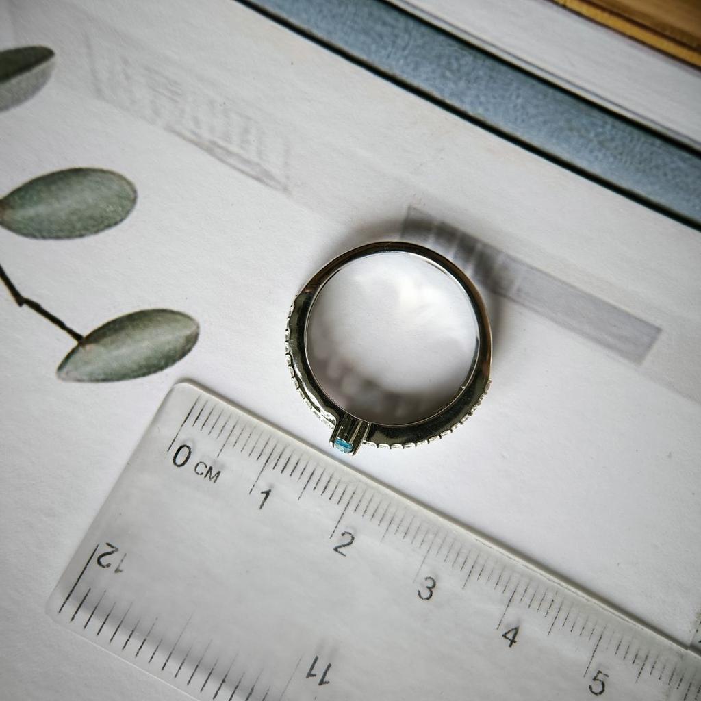 Серебряное кольцо с топазом Лондон Блю 0.527ct, вес изделия 2,57 гр (2188698)