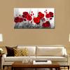 1pc abstract red flower painting wall art decoration for living room wall decoration, bedroom wall decoration, canvas wall decor