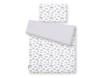 Double-sided 2-piece cotton children's bedding set - gray/gray clouds