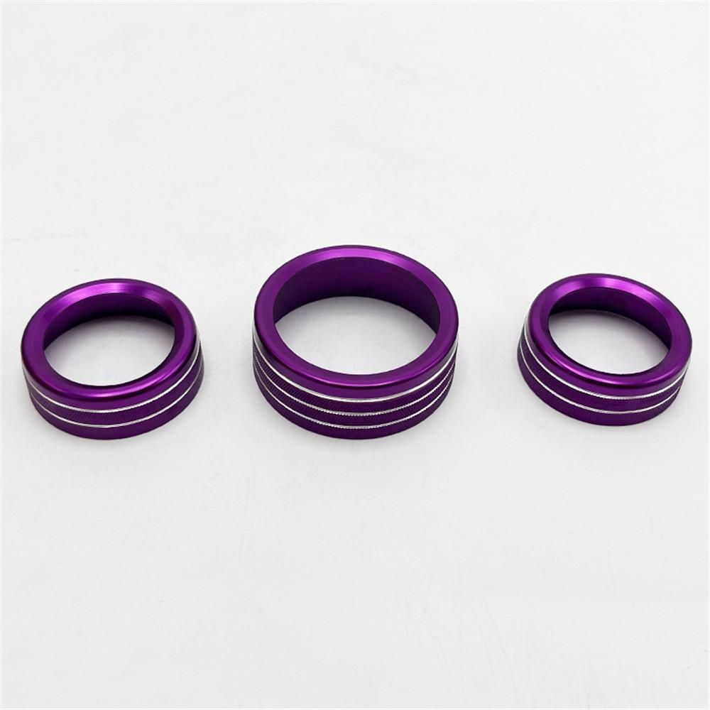 3 шт. Декоративные кольца переключателя кондиционера и аудио красного цвета, подходят для Dodge Durango 300/300s