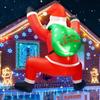 LED Lights Christmas Inflatable Dolls 3.5/6FT Blow Up Santa Inflatable Model Toys  Garden Lawn