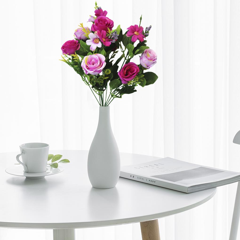 Букет из 10 искусственных роз, имитация декора, свадебный цветок из ткани