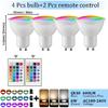 1-10 шт. RGB GU10 Светодиодный спот-лампа 24-клавишный пульт ДУ Диммируемый 6 В AC220V 110V Разноцветная смена для спальни Гостиной