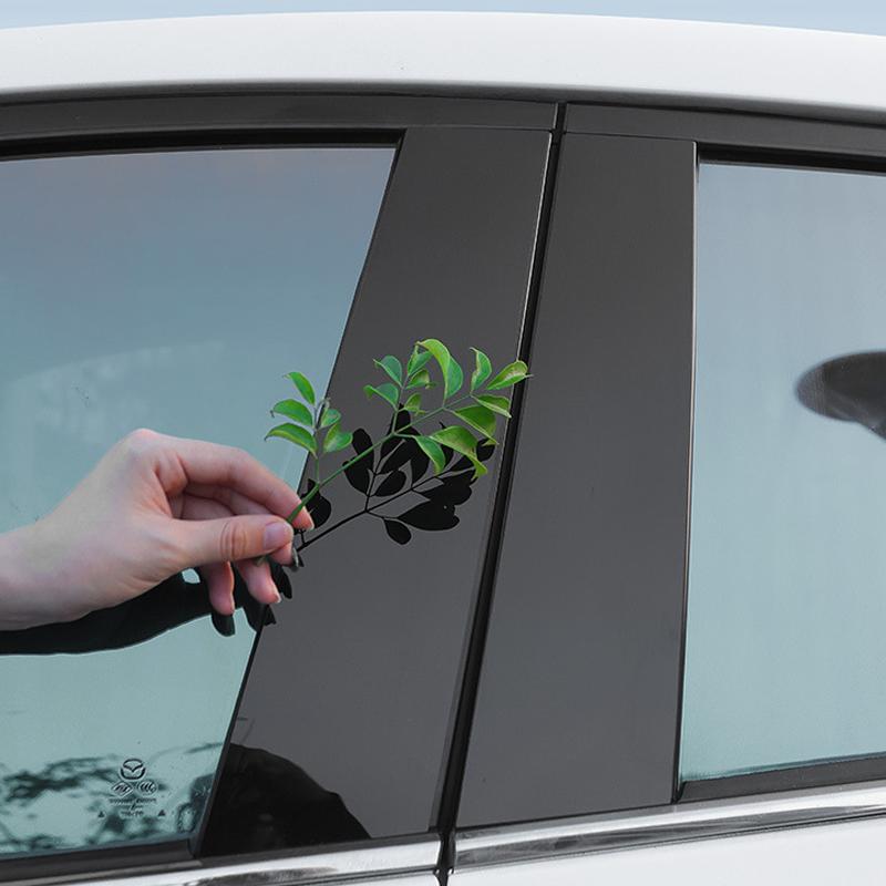 Накладки на оконные стойки автомобиля Для BYD Seagull Dolphin Mini EV 2024 2025 Наклейки на стойки Черный Карбон Серебристые Аксессуары для стоек