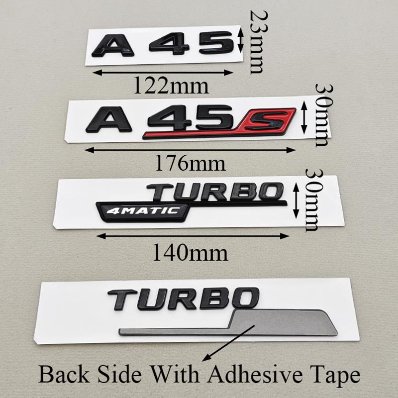 3D ABS Sticker Car Logo A35 A45 A45S Letter Rear Trunk Emblem Nameplate For Mercedes Benz A Class A35 A45 A45S W177 W176 V177 AN1 b18