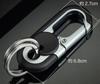 Men's Double Ring Keychain Fashion Business Key Holder Metal Key Buckle Car Styling Accessory Gift