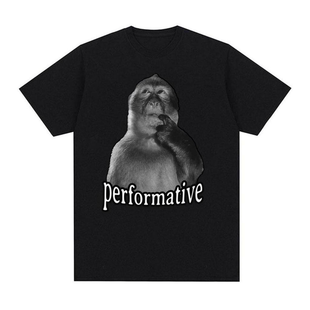 Funny Performative Graphic T Shirt Clothing Fashion Humor Vintage T-shirts 100_ T-shirt Streetwear