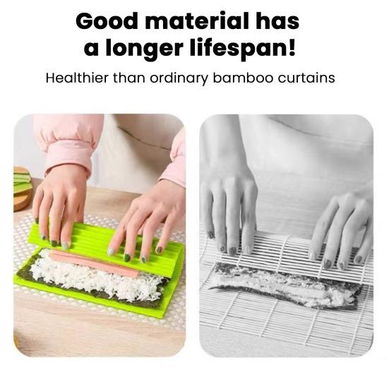 Силиконовая циновка для роллов, антипригарная, двухсторонняя, пищевая, инструмент для самостоятельного приготовления японских рисовых роллов