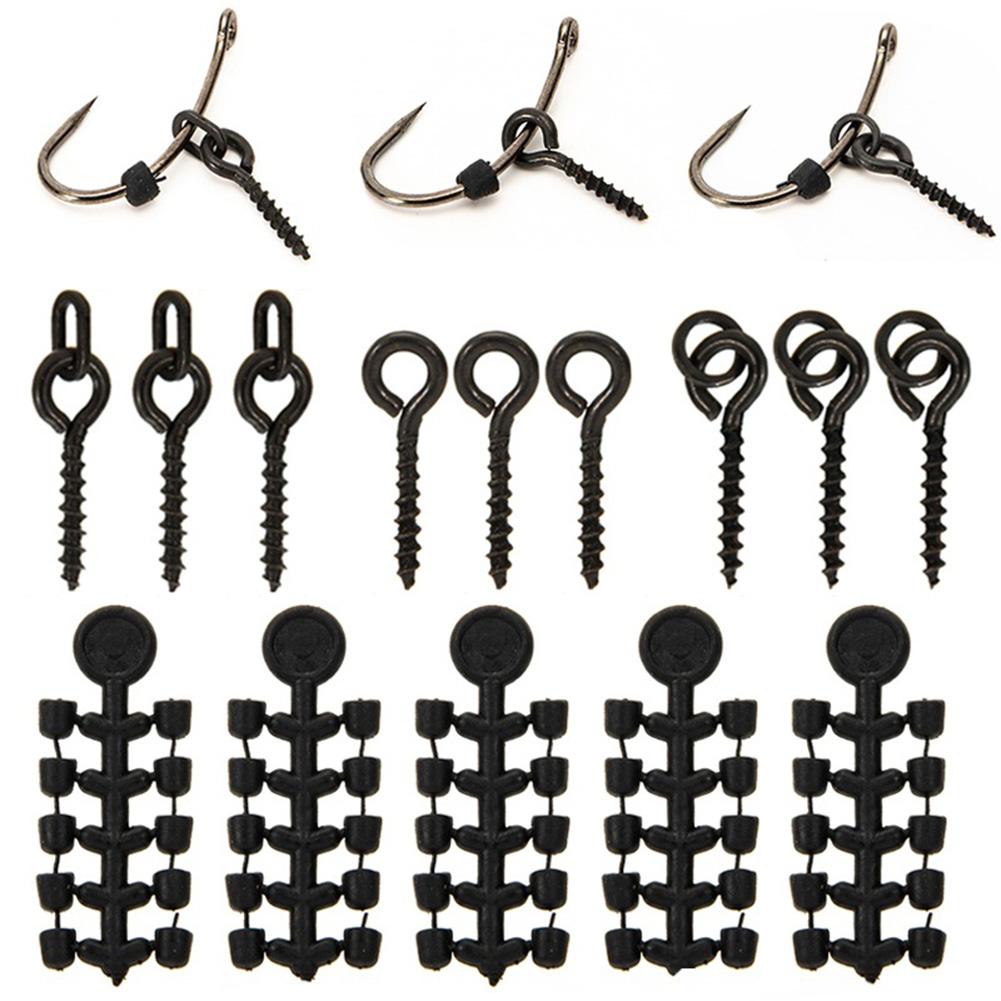 Надежный набор из 50 шт. стопоров-бусин для крючков, стопоров для карпа с винтовым колышком для насадки-бойла