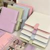 A5 Macaron Color Sparkling Pocards Binder Pu Leather Kpop 3inch Korean Idol Cards Po Album Storage Book School Candleware