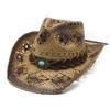 Ethnic Style Straw Woven Eaves Handwoven Men'S Summer Bucket Hat Sun Protection Visor Hat Western Cowboy Hat
