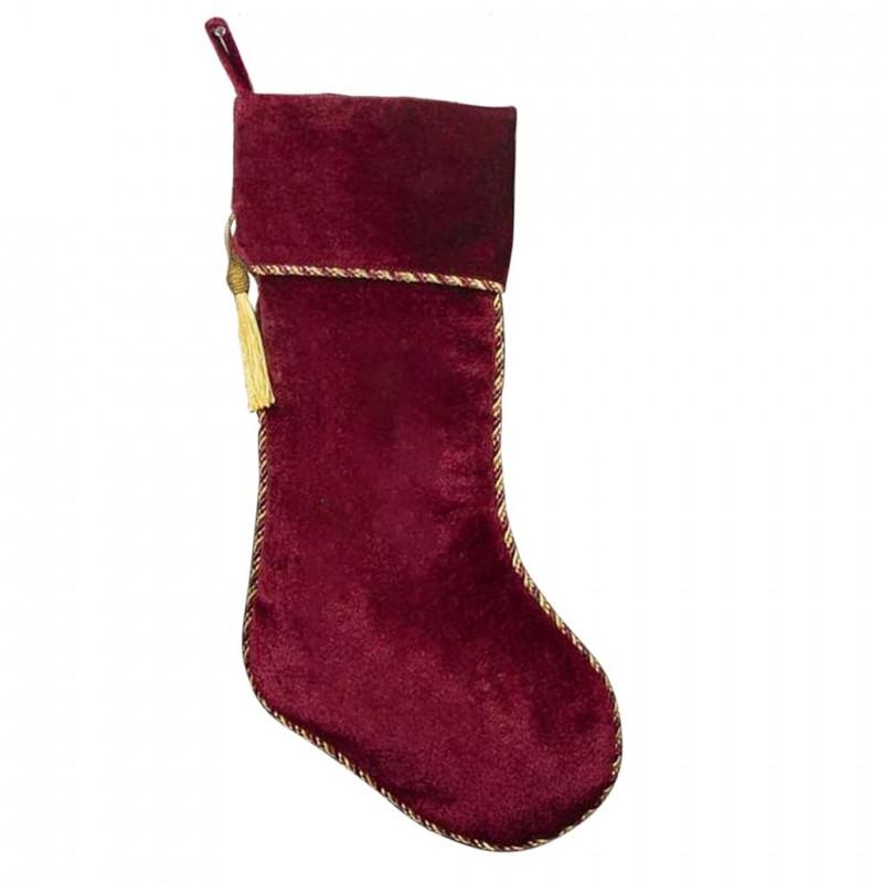 Velvet Christmas Stocking 18 Inch Hanging Sock Xmas Fireplace Home Decor