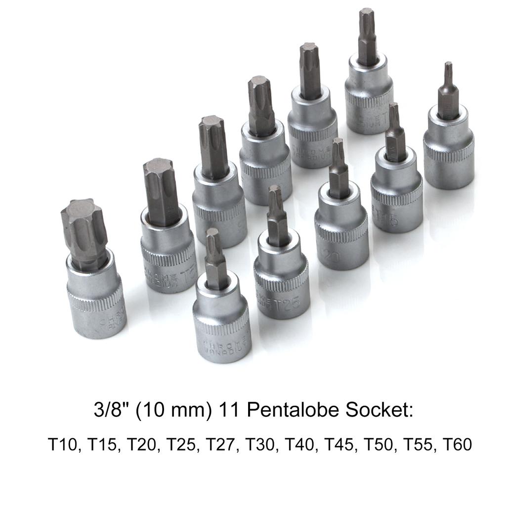 Набор из 34 насадок E-Torx с насадками «папа» и «мама», насадки E-torx 3/8 дюйма, 5/16 дюйма, комплект привода с коробкой для хранения