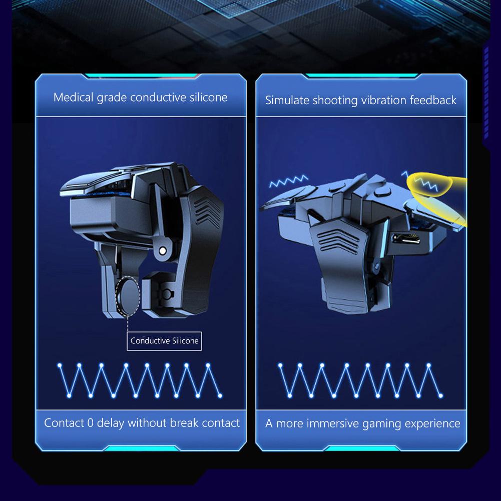 1/2 шт. RGB/Механический триггер для мобильного гейминга на 4 пальца для PUBG, кнопка Pulse Key, триггер для игры на мобильном телефоне для смартфона