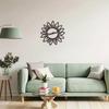 Metal Sunflower with Sunshine Sign - Modern Wall Art for Bedroom and Living Room, Stylish Interior Home Decoration, Perfect Gift