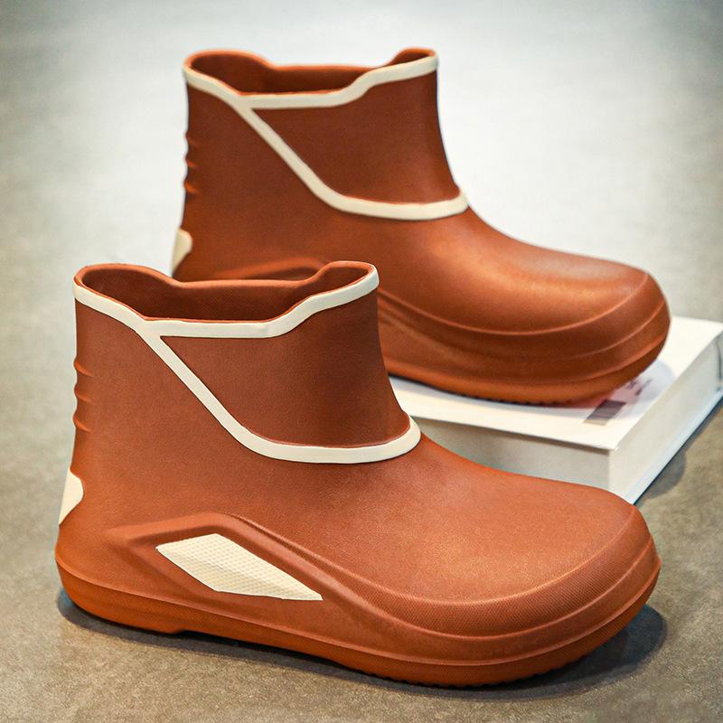 Мужские и женские резиновые сапоги с нескользящей резиновой подошвой для отлива, водонепроницаемые нескользящие резиновые туфли, легкие бахилы, водные сапоги
