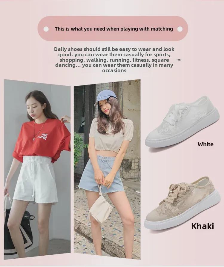 Белая сетчатая женская летняя спортивная обувь 2024 года, дышащая, универсальная, большого размера