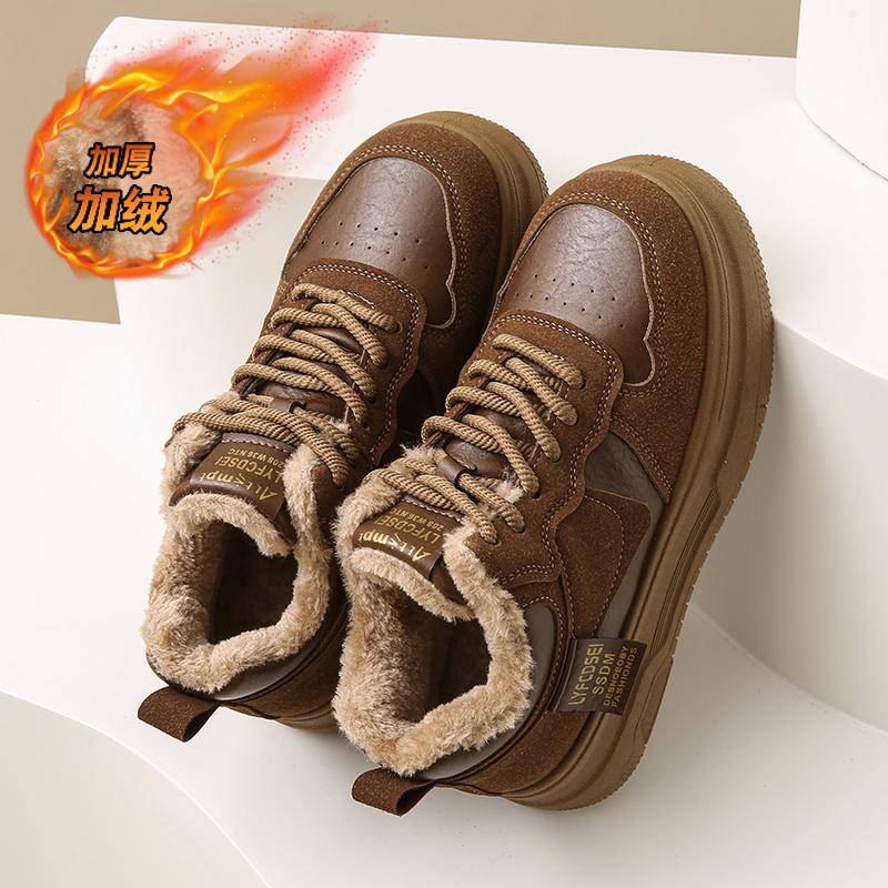 CRLAYDK женские зимние туфли на меховой подкладке замшевые кроссовки на платформе теплые модные повседневные уличные женские прогулочные ботинки по щиколотку для снега