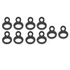 10PCS O Type Anchor Hooks Black Stainless Steel Tie Down Strapping Rings for Trailer Bike Truck