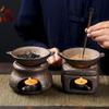 Керамическая аромалампа и курильница для благовоний с подставкой для подогрева чая - Креативное комнатное украшение со свечой