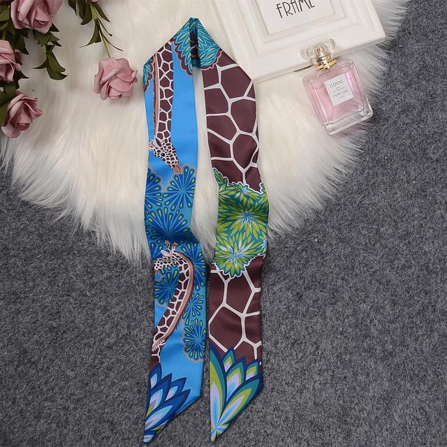 Brand Horse Bag Scarf 2024 New Design Wow Women Luxury 100% Silk Scarf Fashion Headwear Skinny Hair Scarves Neckerchief