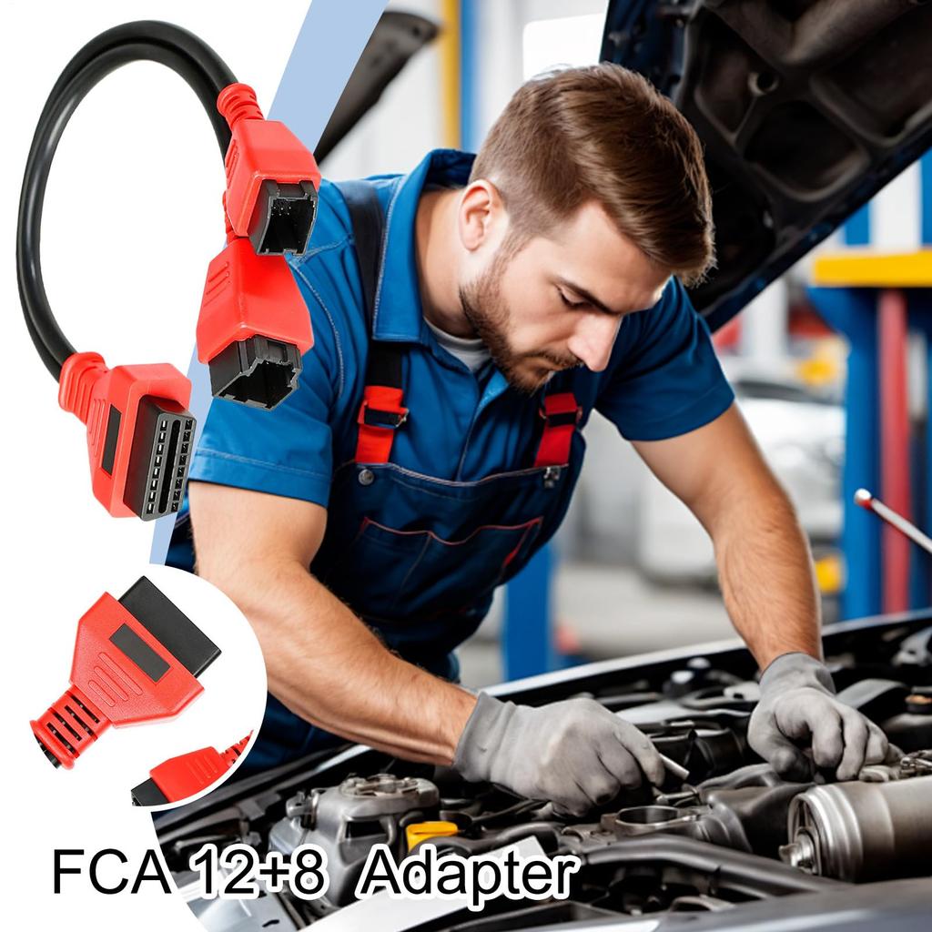 Diagnostic Bypass Adapter - FCA 12+8 OBDII Connector Cable, Gateway Accessories | Reinforced Construction,