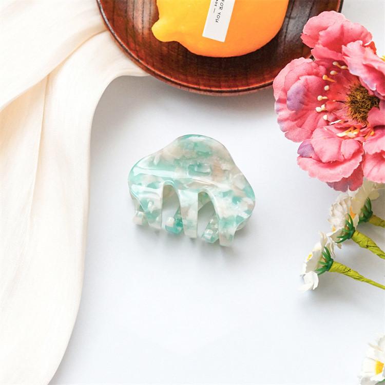 5.5CM Hot Sale Fashion Hair Accessories Custom Women Hair Clip Candy Color Small Acetate Cloud Hair Claw