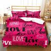 Graffiti Word Duvet Cover Set Merry Christmas Polyester Comforter Cover With Pillowcase King Queen Size For Kid Teen Bedding Set
