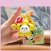 Colorful Flower Pvc Panda Keychain Adorable Key Chain Accessory For Car Bag And