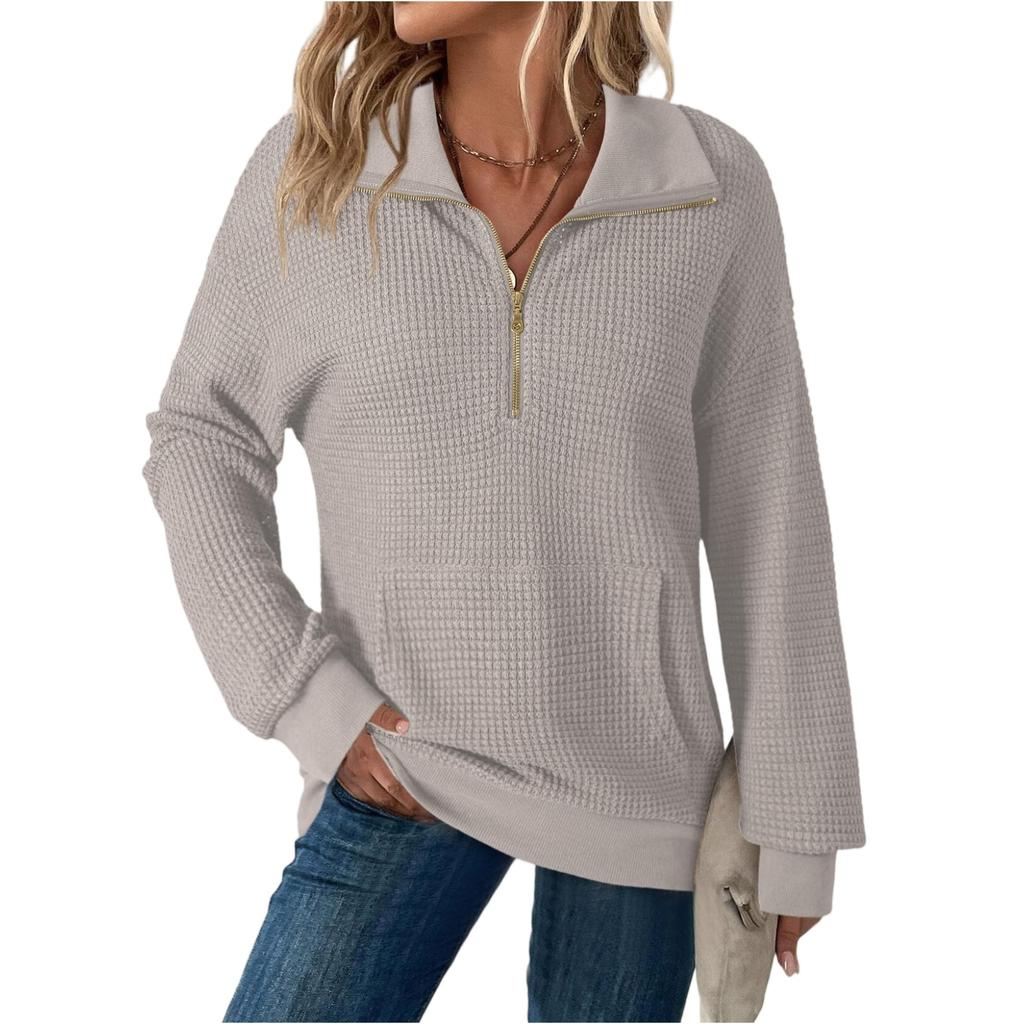 Women's Solid-color Fashionable Long-sleeved Top Hoodie
