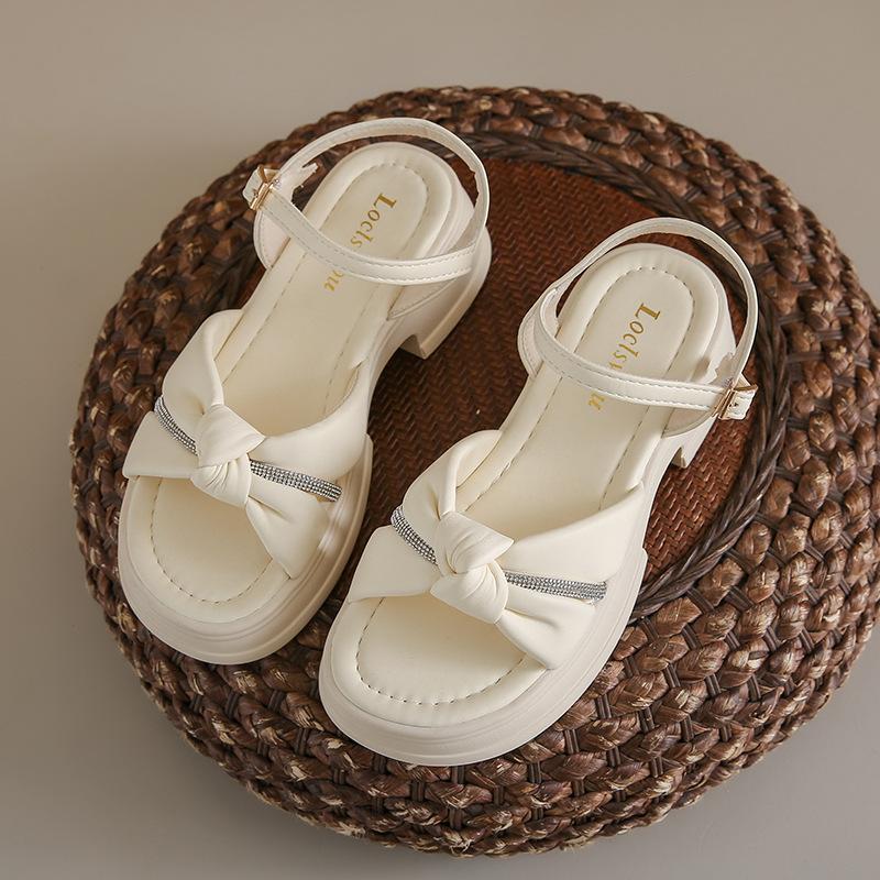 Сандалии на платформе с юбкой, римские сандалии для женщин, лето 2025, новые французские пляжные сандалии на толстом каблуке в стиле «фея».