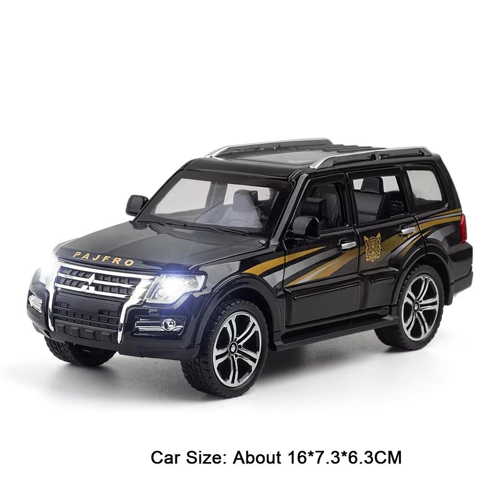 1:Масштаб 32 MITSUBISHI EVO PAJERO Модель игрушечной машины Сплав Литье под давлением Резиновые шины Открывающиеся двери Модели Транспортные средства Подарки для детей