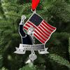 Yousheng 1/2Pcs Trump 2024 Рождественское украшение Америка снова великая флаг США Рождественская елка подвесные украшения патриотическое металлическое украшение