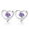 Kuaishou Simple Ear Jewelry Silver Plated Jewelry Female Earrings Fashion Korean Style Love Stud Earrings for Women