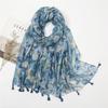 Новая Мода Роскошный Бренд Богемный Цветочный Кисточка Вискоза Шаль Шарф Леди Высокое Качество Накидка Пашмина Стола Мусульманский Хиджаб 180*90 см