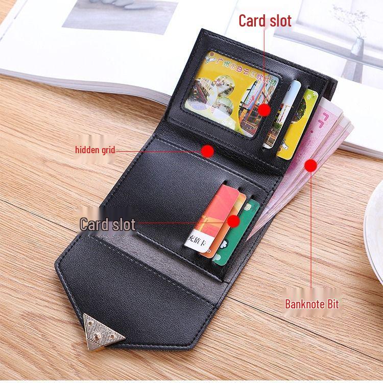 Женский короткий модный кошелек - Корейский стиль Мини кошелек для карточек с пайетками и клатч