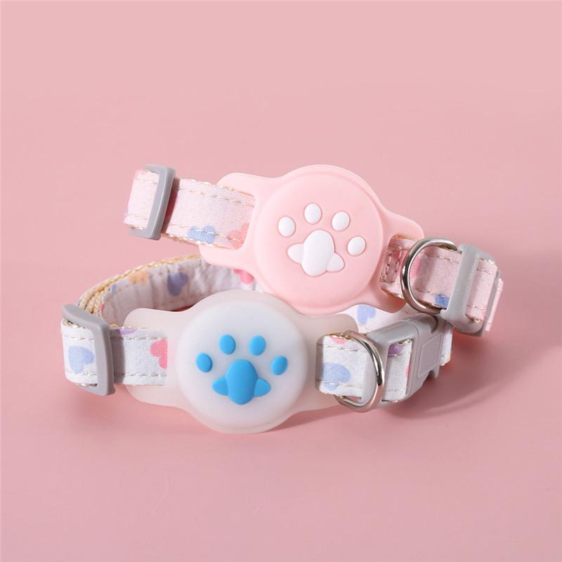 Pet Collar Cat Airtag Silicone Paw Case Anti-Lost Tracking Collar Cat Accessorie