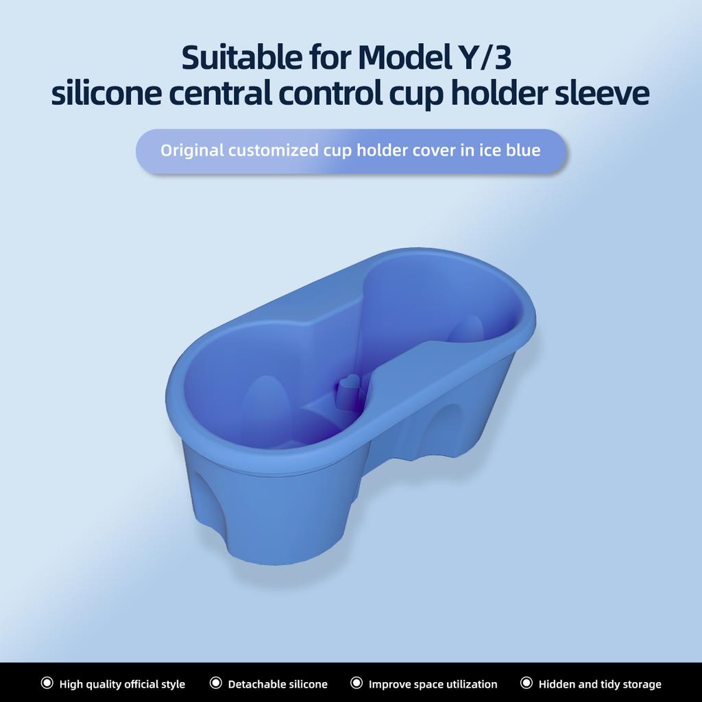 LUCKEASY for Tesla Model 3 Model Y 2023 Central Control Storage Box Ice Crystal Style Armrest Organizer Case Ca Accessories