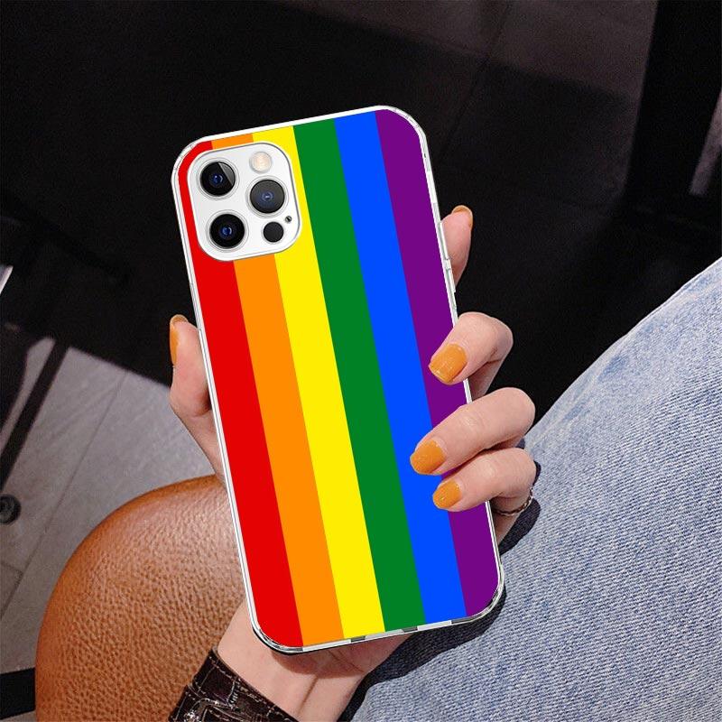 Love Is Love LGBT Rainbow Phone Case For iPhone 17 Air 16 Pro Max 16E 15 + 14 Plus 11 12 13 Mini 7 8 SE Gift Print Cover Fundas