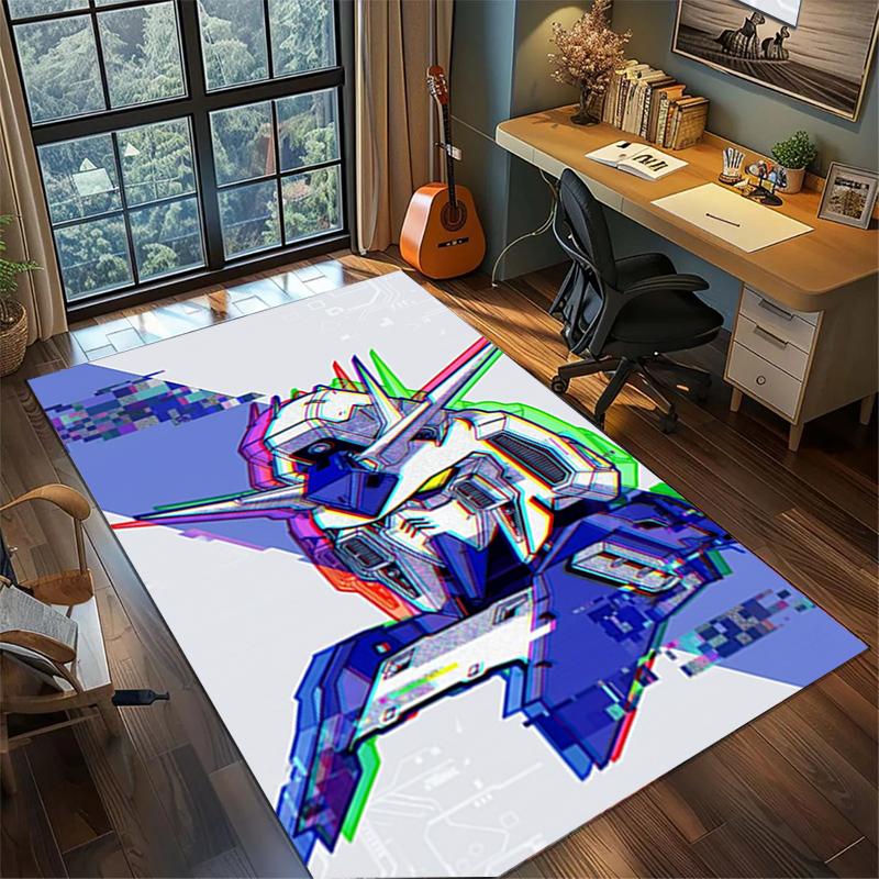 Floor Mat Gundam Large Area Non Slip Washable Rug Bedroom Gamer Room Decor
